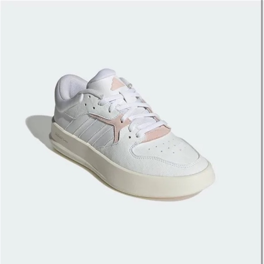Adidas White and Pink Retro Sneakers